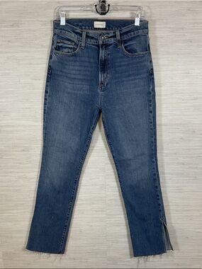 Favorite Daughter The Valentina Shortie High Rise Cigarette Jeans Medium Indigo